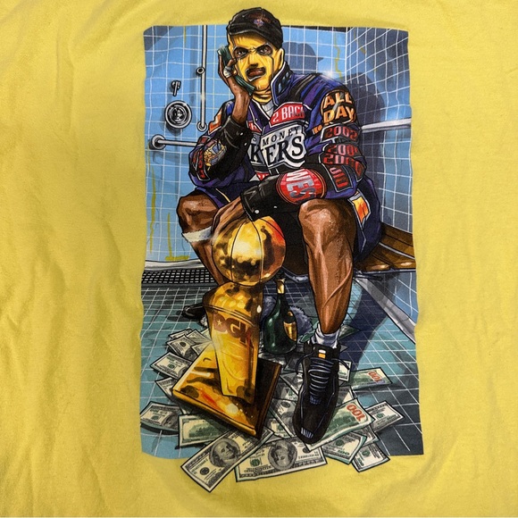 DGK Kobe Bryant Lakers Yellow Short Sleeve T-Shirt Men’s Size Large Skate - Picture 4 of 6